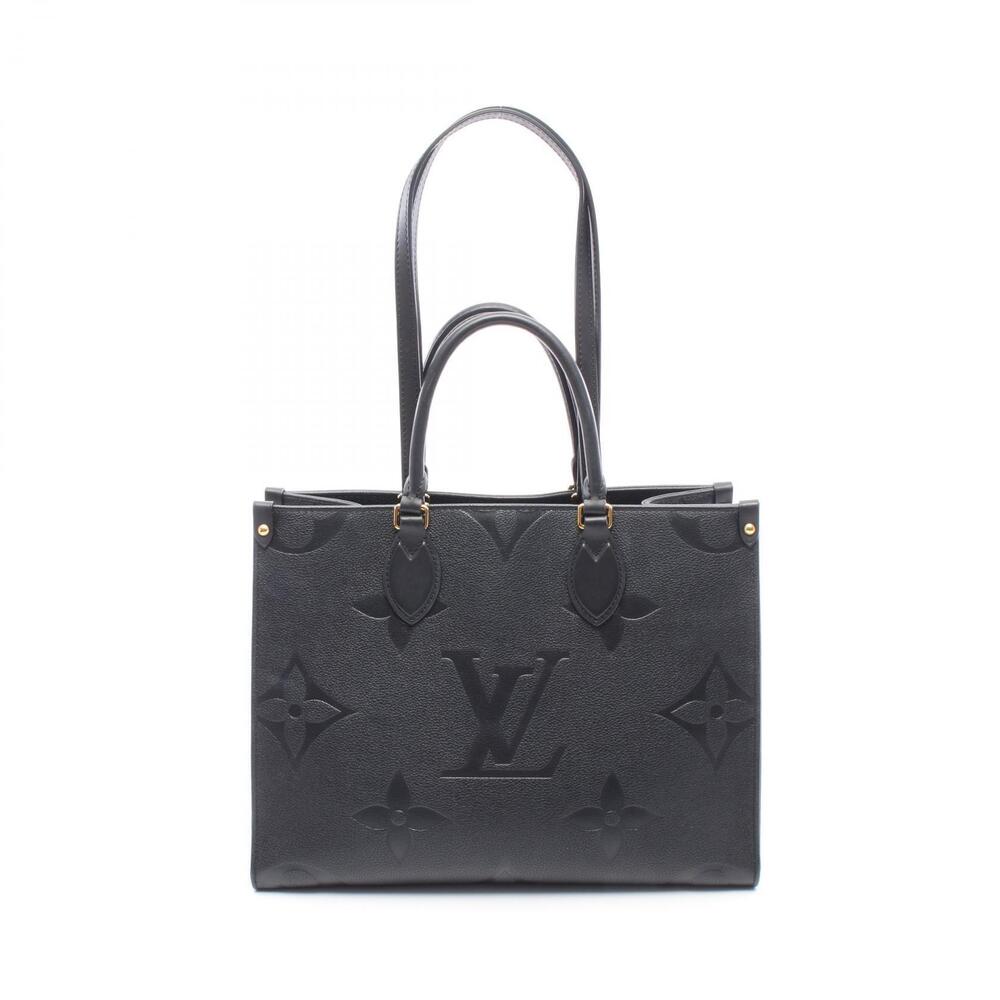 Louis Vuitton On The Go Tote Bag Leather Monogram Empreinte Black
